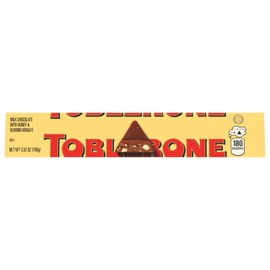 TOBLERONE Milk Chocolate Bar with Honey and Almond Nougat, Bulk Chocolate, 20 - 3.52 oz Bars