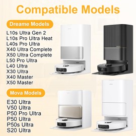 RUKHOOL RUKHOOL 14 Staubbeutel f1r Dreame X40 / X50 Ultra Complete / L10s Ultra Gen 2 / L10s Pro Ultra Heat / L40 / L50 Ultra/Mova E30 Ultra / X30 Ultra Beutel Staubsaugerbeutel f1r Mova V50 / P50 Ultra