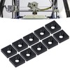 10Pcs Profile End Caps Aluminum Alloy Single Hole Cover Plate
