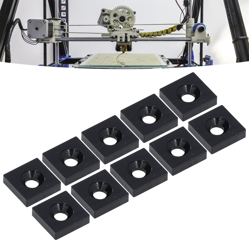 10Pcs Profile End Caps Aluminum Alloy Single Hole Cover Plate