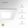 ASD 6 Pack LED Recessed Square Ceiling Light 4 Inch