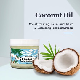 Antillean Coconut Oil 2 oz. Aceite De Coco 2-PACK