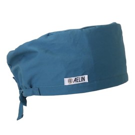 Surgical Cap - 100% Cotton - Plain - For Dentists, Vets & Medical Staff - Perfect for Long Hair - Breathable & Comfortable (Turquoise Blue)