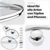 Kadax Glass Lid with Steel Handle, Heat-Resistant Lid for Pot,
