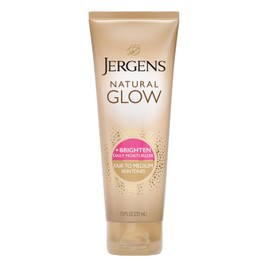 Jergens - Crema hidratante revitalizante de uso diario Natural Glow para tonos de piel claros a medianos de for Unisex, crema hidratante de 7.5 oz