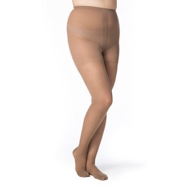 SIGVARIS Women’s Style Sheer 780 Closed Toe Pantyhose 15-20mmHg - Cafe - Small Short
