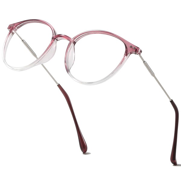 aisswzber Sleek Round Blue Light Blocking Glasses Computer/Gaming/Screen Glasses for