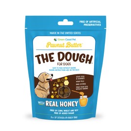 Green Coast Pet Pawnut Butter The Dough-Honey Cookie Dough for Dogs 5 oz Soft Treats with Real Peanut Butter and Honey, Made with Natural Ingredients, Dog Training Treats Wrapping Pills, Xylitol Free