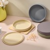 Imagination Junction Silicone Dessert Plates Plates with Silicone Lids, Set