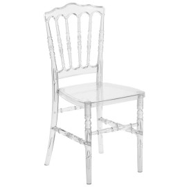 Flash Furniture Flash Elegance Napoleon Stacking Chair In Crystal Ice