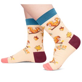Funny Squirrel Socks for Kids - Squirrel Lover Gifts for Girls 10-12 Years Old, Cute Animal Stocking Stuffers
