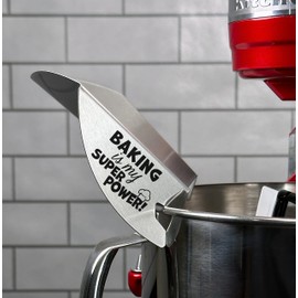 New Metro Design Pouring Chute Accessory, Fits Most Metal Stand Mixer Bowls, Stainless