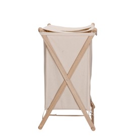 Household Essentials 6786-1 Collapsible Double X-Frame Laundry Hamper Sorter with Fold Over Lid