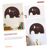 iplusmile Wooden Elephant Wall Clock Wall Hanging Decorative Clock for