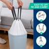 Large 20 Gallon White Drawstring Trash Bags, 1.8 Mil, 120