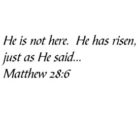Tapestry Of Truth - Matthew 28:6 - TOT7719 - Wall and Home Scripture, Lettering, Quotes, Images, Stickers, Decals, Art, and More! - He is not here. He has Risen, just as He Said... Matthew 28:6