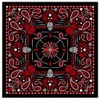 Hot Leathers BAB1070 Red Paisley Skulls Bandana - 21X21