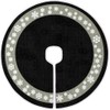 MACTING Christmas Burlap Tree Skirt, 30 Inches Black Tree Mat