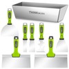 THINKWORK Drywall Tools - 8Pcs Stainless Steel Drywall Knife Set