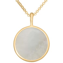 miyou Gold-Plated Women's Necklace with Pendant - Celebrity Necklace Made of 925 Silver - Delicate Chain - Fashionable Gemstone - Women's Jewellery - Silver - Elegant - Set