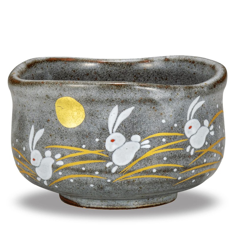 Japanese Matcha Bowl Rabbit KUTANI YAKI(ware)