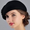 HIMESPORT Wool Felt Bowknot Elegant Fedora Hats Women Fascinators Pillbox