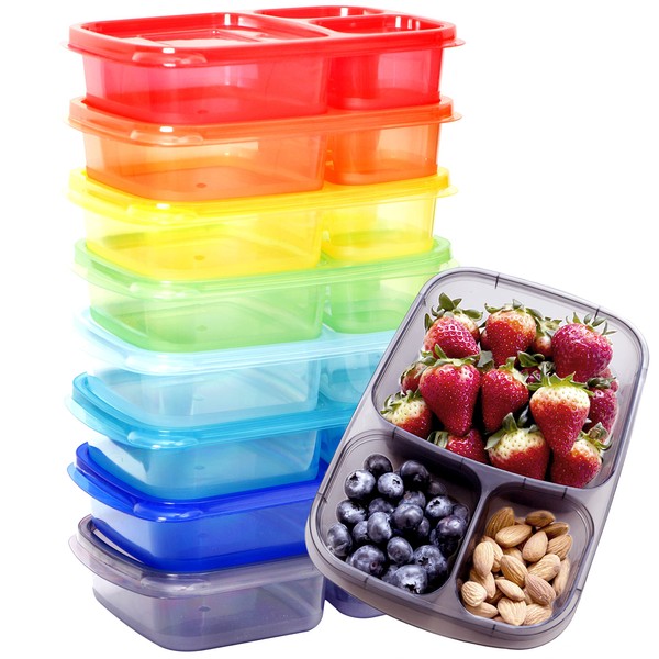 Youngever 8 Pack Bento Lunch Box, Meal Prep Containers, Reusable