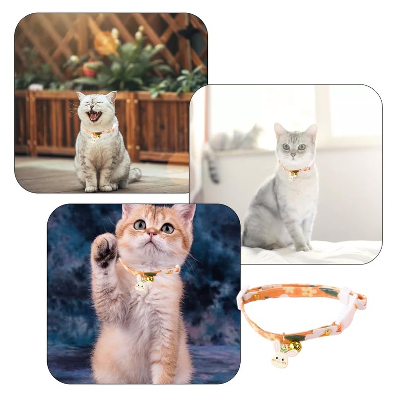 Cat Collar Adjustable Kitten Collar with Bell and Quick Release