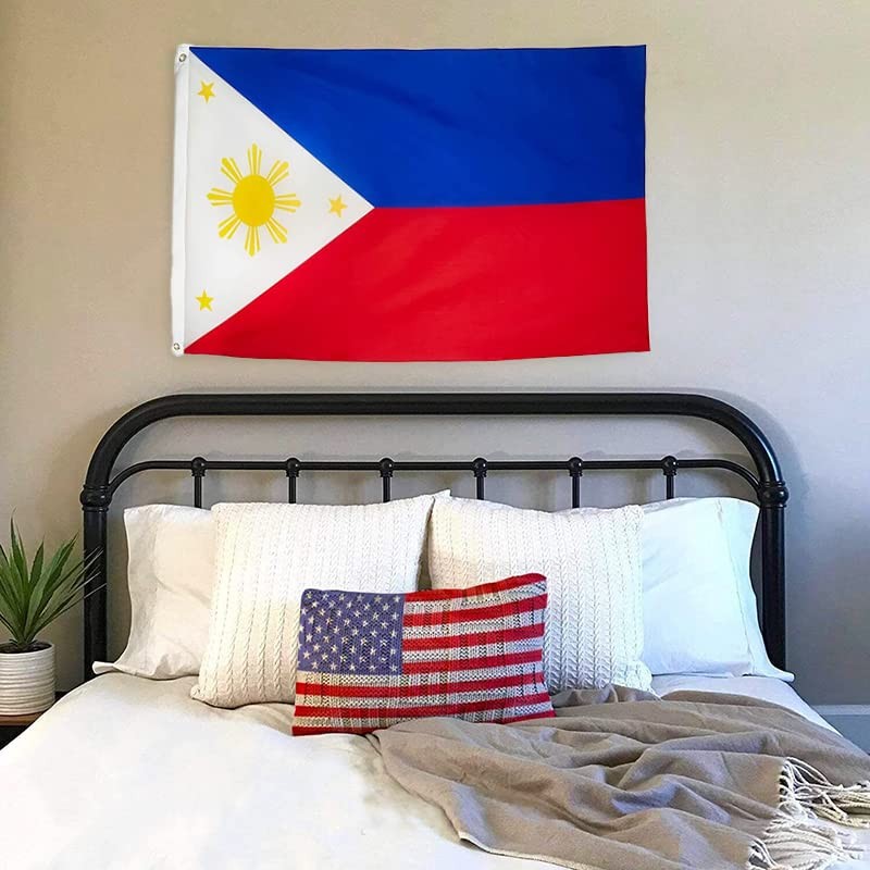 AIMALL Large Philippines Filipino Flag Heavy Duty Outdoor 90 X