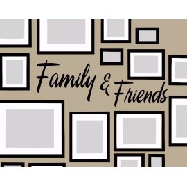 WrenGifts Family and Friends Horizontal Removable Vinyl Wall Decal - Color Black