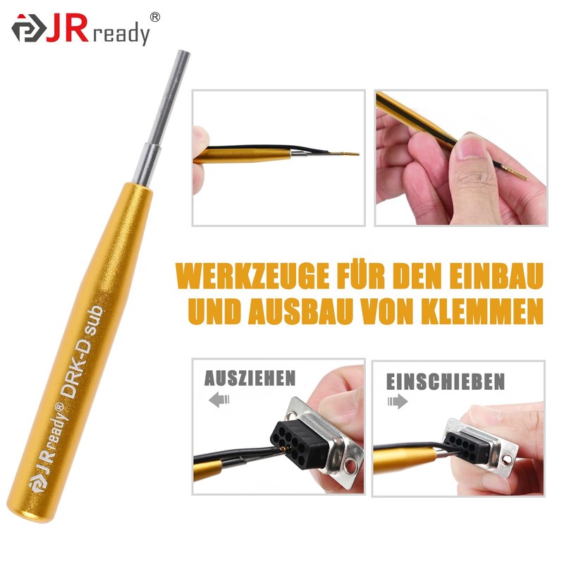 JRready DRK-D sub Pin Tool Removable TE/HARTING/MIL-DTL-24308 D SUB Series