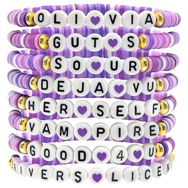 YlLUCHH Purple Beaded Friendship Bracelets – Concert & Festival Jewelry for Pop Fans, Gifts for Friendship and Music Lovers (Purple)