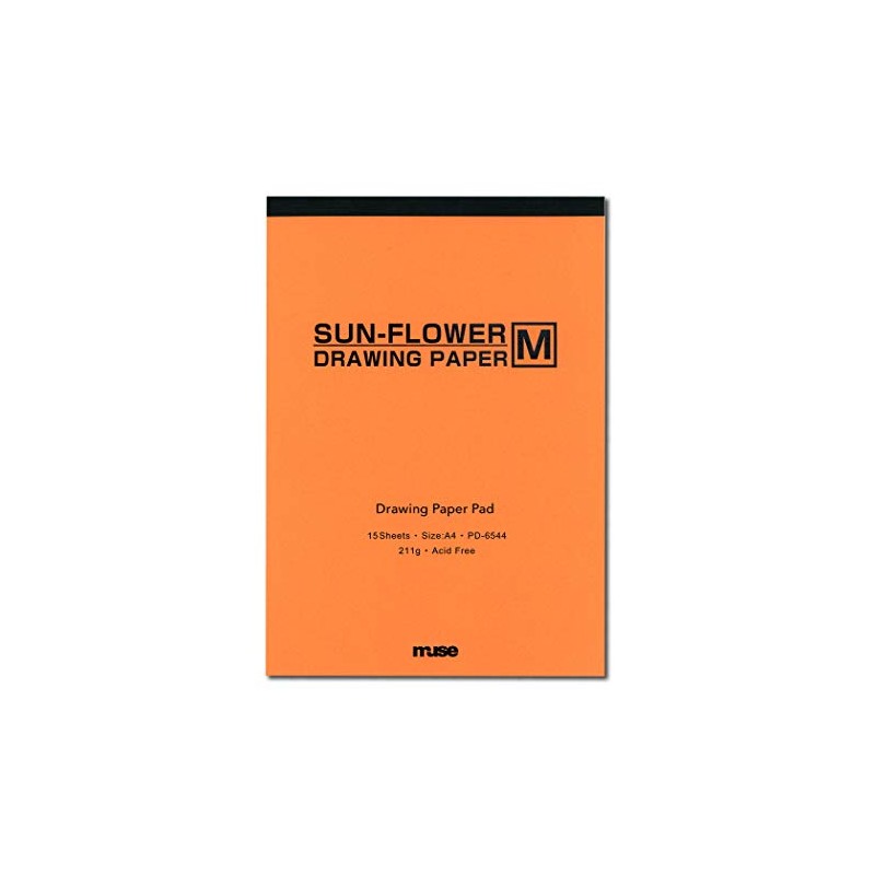 Muse PD-6544 A4 Watercolor Paper, Sunflower Medium Drawing Pad, A4,