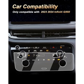 ECOZEN Screen Protector 2 Pcs Compatible with 2022 2023 2024 Infiniti QX60,Nano-film Air Conditioner Panel Screen Protector for QX60 Accessories TPU A/C Screen Protector - Easy to Install
