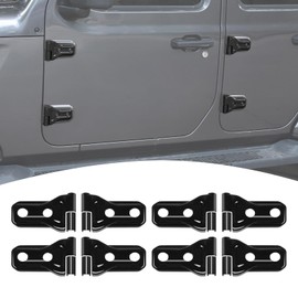 PDKLIN for Jeep JL Door Hinges Cover Trim for Jeep Wrangler JL JLU & Gladiator JT 2018-2024 4-Door Gloss Black Exterior Accessories 8pcs