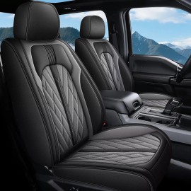 Unbranded For F250/F350/F450 2017-2024 2025 Front&Rear Set Faux Leather Truck Seat Covers