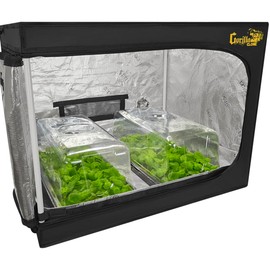Gorilla Clone Tent for Indoor Plant Growing | Mini Hydroponics Grow Tent with Reflective Canvas, and Micro-Mesh Pre-Filters for Seedlings and Propagation (24” x 24” x 32”)