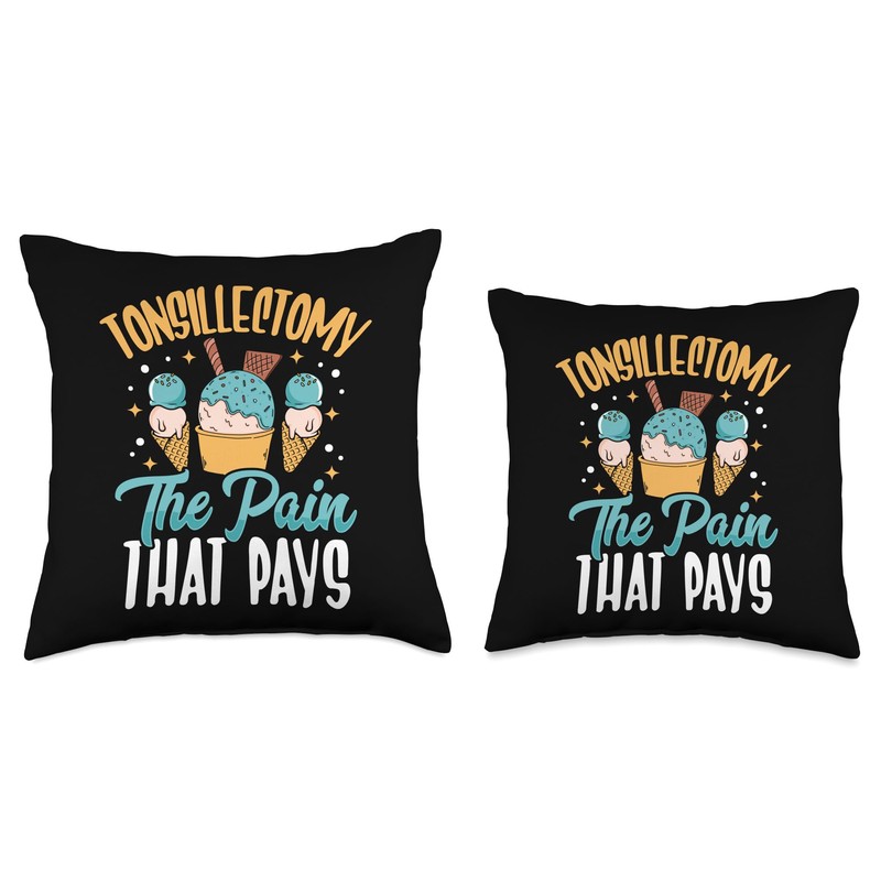 Tonsillectomy Recovery Tonsil Removal Recovery Throw Pillow