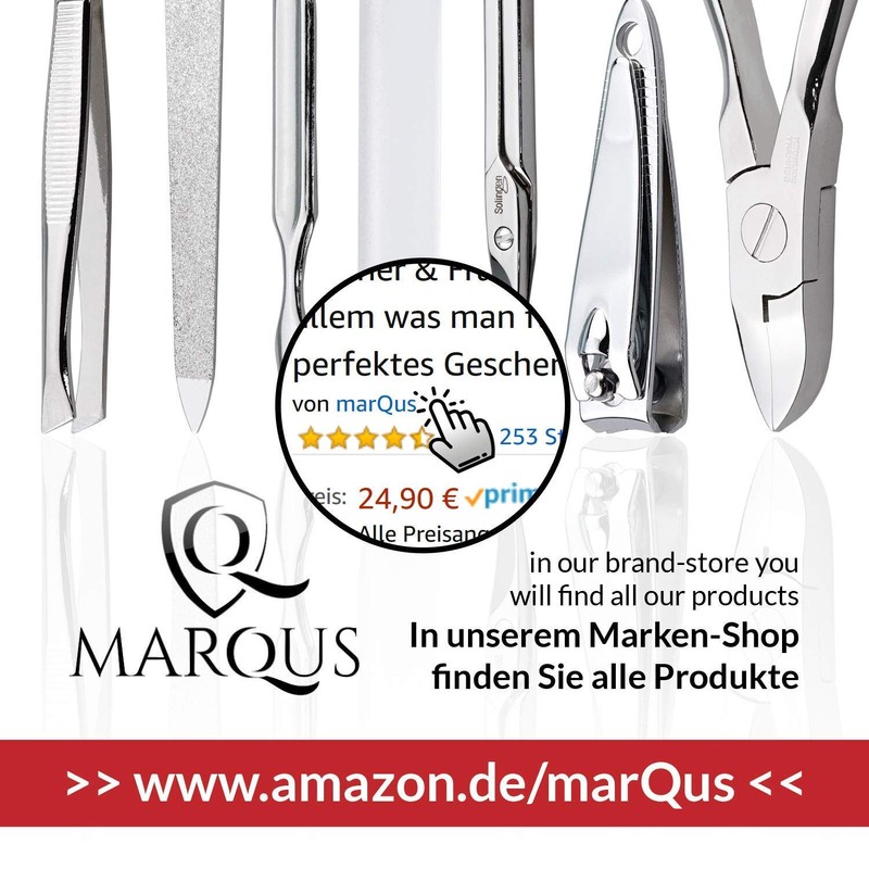 Manicure set made in Germany - 7 piece stainless steel