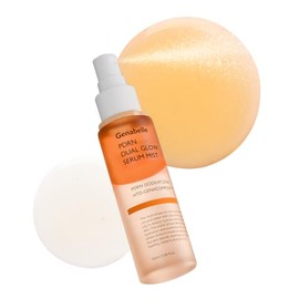Genabelle PDRN Dual Glow Serum Mist – Bruma facial hidratante con niacinamida, colágeno, mezcla de ácido hialurónico y péptidos – Aerosol ligero coreano para el cuidado de la piel, piel de vidrio, cuidado de la piel coreano – 3.4 onzas líquidas