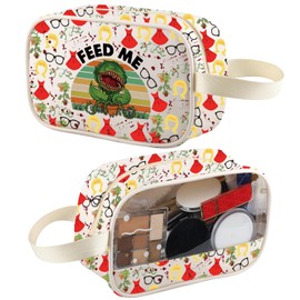 Little S Horrors Inspired Clear Makeup Bag Horror Movie Fans Gift Musical Cosmetic Bag Travel Toiletry Bag Cosmetic Bag (Feed ME tm ca)