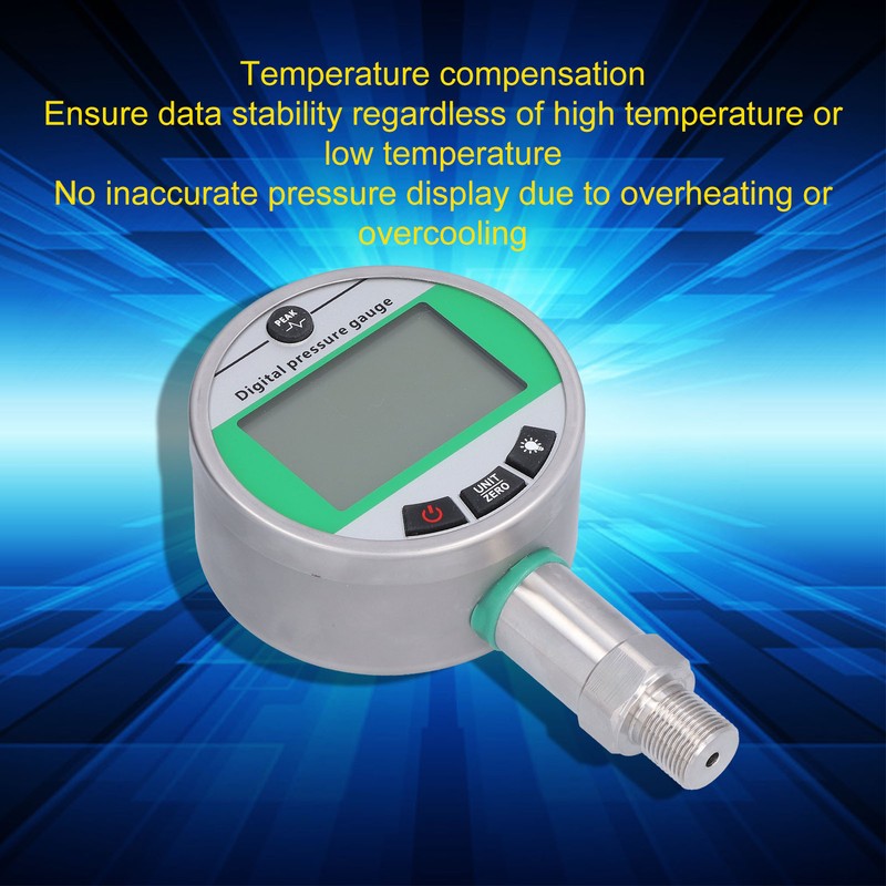 Digital Hydraulic Pressure Gauge Stainless Steel Accurate with Lower Mount