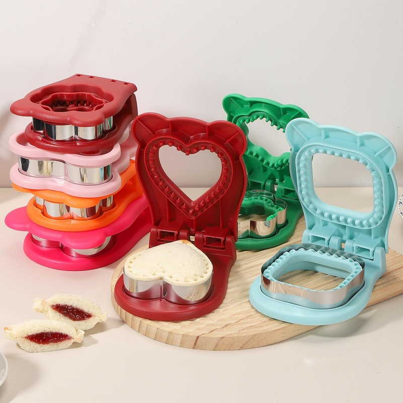 sourcing map Crustless Sandwich Cutter, Square Shape Uncrustable Sandwich Maker