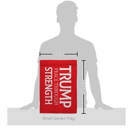 Red Trump Peace Through Strength Flag American Flags for Outside House Pack Garden Decor Door Poster Election 2024 President 47 MAGA Yard Sign Outdoor Patriotic Decoration Republican Gift Made in USA