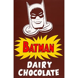 BAT Man Chocolate Milk 2" x 3" Fridge Magnet Vintage ad Art Gift Retro NOT Food