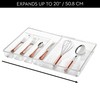 iDesign Expandable Cutlery Drawer Organizer –Linus Collection – Clear