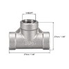 sourcing map Stainless Steel 304 Cast Pipe Fitting 1/4BSPT Female