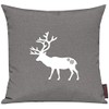 Christmas Reindeer Throw Pillow Cushion Cover for Selected., grey, 40x40cm