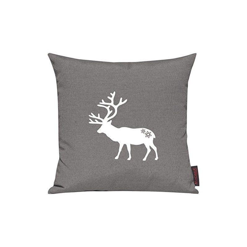 Christmas Reindeer Throw Pillow Cushion Cover for Selected., grey, 40x40cm
