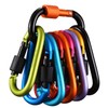 Gimars 10pcs Carabiner with Screw Lock Keychain Carabiner Aluminium Screw